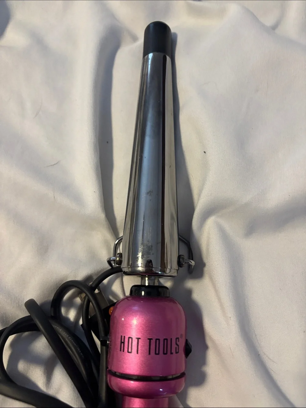 Hot Tools Pink Tapered Curling Wand